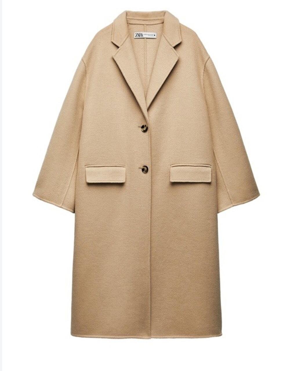NEW ZARA CAMEL DOUBLE FACED WOOL COAT ZW COLLECTION. 7522/247 Size M/L